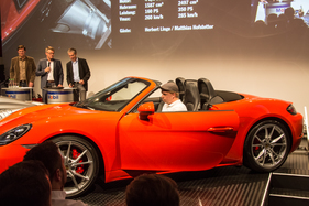 Porsche 718 Boxster S (2016) an der Porsche Soundnacht 2016 - auf der Bühne