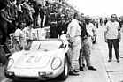 Image: Porsche 718 W-RS Spyder (1963) - Le Mans 1963, with Valentin Schäffer on the far left of the Spyder.