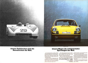 Porsche 908/3 und 911 S (1971) - Werbung - unsere Teststrecken und unsere Sportwagen (1971)