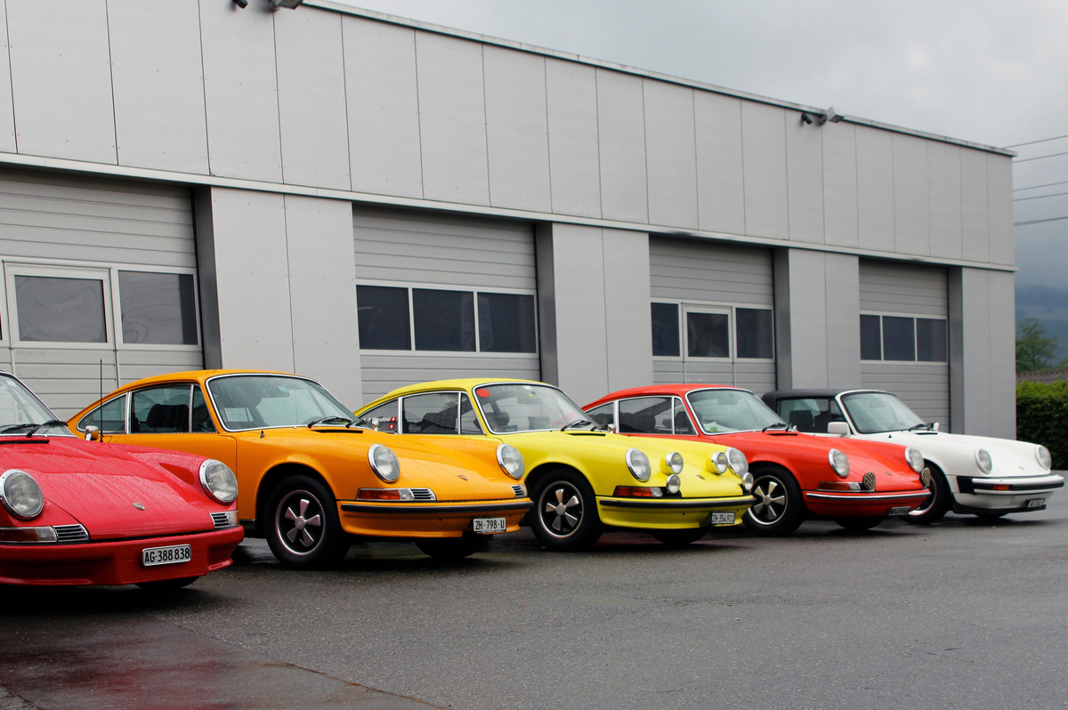 Porsche 911 (1970) - Die farbenfrohe Zeit der Endsechziger ist bei diesen 911-er besonders schön sichtbar