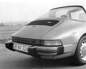 Porsche 911 (1974) - die neuen Stossfänger mit Ausrichtung auf die amerikanischen Sicherheitsnormen