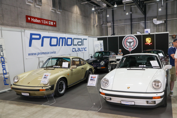 Porsche 911 selection at the Promocar Classic stand - Swiss Classic World Lucerne 2023