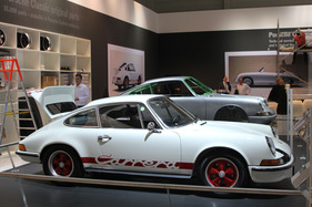 Porsche 911 Carrera RS 2.7 (1972) - der originale RS darf auf dem Porsche zum 40. Geburtstag des Autos natürlich nicht fehlen - an der Techno Classica Essen 2012
