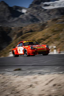 Porsche 911 Carrera RSR (1974) mit Hans Meeder am Steuer – Bernina Gran Turismo 2025