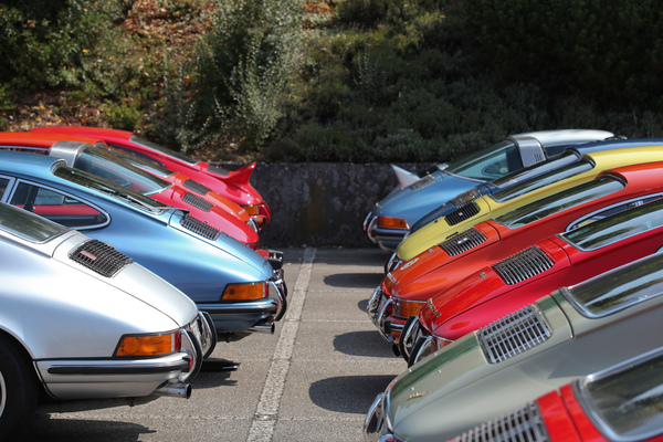 Bild Porsche 911 F-Modelle in Reih' und Glied - Porsche Classic Day 2018 in Schinznach-Bad
