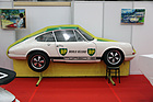 Porsche 911 R (1967) - Faksimile des BP-Weltrekordautos aus originalen Blechen aufgebaut - in der Porsche-Sonderschau - Oldtimer- und Teilemarkt Fribourg 2014