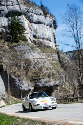 Porsche 911 RS 2.7L (1973) an der Tour Auto Optic 2ooo auf Etappe 4 am 11. April 2014 (Startnummer 080)