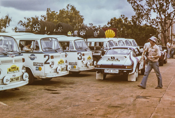 Porsche 911 SC Safari an der Safari Rallye 1978 in Kenia - an der Porsche Sound Nacht 2014