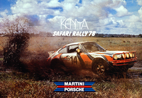 Porsche 911 SC Safari an der Safari Rallye 1978 in Kenia