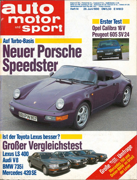 Porsche 911 Turbo Speedster (1990) - Prototyp auf dem Titelblatt von AMS im Jahr 1990