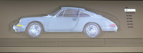 Porsche 911 - der Ur-Elfer im Grössenvergleich mit seinen Nachfahren - 50 Jahre Porsche 911 im Porsche-Museum Porsche 911 - der Ur-Elfer im Grössenvergleich mit seinen Nachfahren - 50 Jahre Porsche 911 im Porsche-Museum