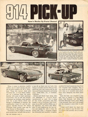 Porsche 914/4 Pickup (1971) - 1977 widmete das kalifornische Custom-Magazin „VW Trends“ dem Pickup-914 einen Artikel, der...