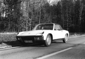 Porsche 914 Wankel (1971) - von aussen verraten nur die zusätzlichen Ventilatoren für den Wasserkühler vorne den Umbau zum Wankel-Porsche
