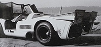 Porsche 917 (1969) – Heck-Modifikation mit Blech, Nieten und Klebeband bei Testfahrten in Zeltweg