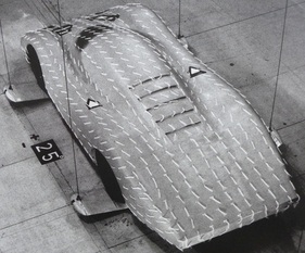 Porsche 917 (1969) – ein Modell mit Langheck im Windkanal