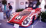 Porsche 917 (1970) - Porsche Hospitality-Zelt am OGP 1973 mit einem 917 in Porsche Austria Lackierung
