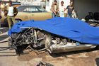 Porsche 917 K (1971) - Bei 190 mph zerplatzte ein Reifen - Vic Elford's 917er mit Startnummer #4 war nicht mehr reparierbar (24 Stunden Rennen von Daytona 1971)