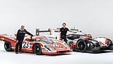 Porsche 917 KH (1970) & Porsche 919 Hybrid (2017) - Beide Fahrer mit ihren jeweiligen Siegerwagen