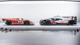 Porsche 917 KH (1970) & Porsche 919 Hybrid (2017) - Der 917 ist nicht nur flacher, sondern euch kürzer als der 919