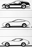 Porsche 924 (1972) - Vergleich von frühen Skizzen zum 924 im Rahmen des Entwicklungsauftrages EA 425 am 2. April 1972