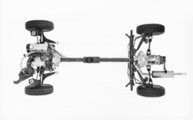 Porsche 924 (1976) - Transaxle-Einheit, von oben gesehen