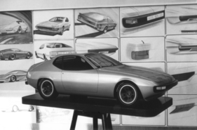 Porsche 924 - EA 425 (1972) - Mai 1972 - auf Basis der Designzeichnungen entsteht ein 1-zu-4 Modell.