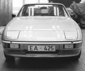 Porsche 924 - EA 425 (1972) - das erste komplette Auto im Herbst 1972 von vorne gesehen