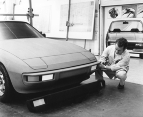 Porsche 924 - EA 425 (1972) - ein 1-zu-1-Modell, vorerst ein Holzklotz