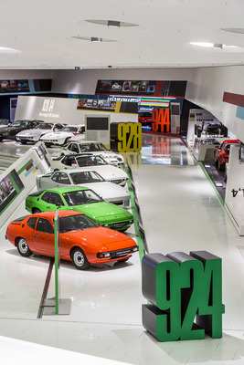 Bild: Porsche 924 Prototyp (1974) - in der Sonderausstellung "40 Jahre Transaxle" des Porsche-Museums