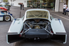 Porsche 935/78 Moby Dick (1978) an der Porsche Soundnacht 2016 - offenes Heck