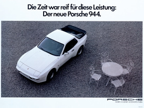 Porsche 944 (1981) - Werbeplakat - die Zeit war reif für diese Leistung