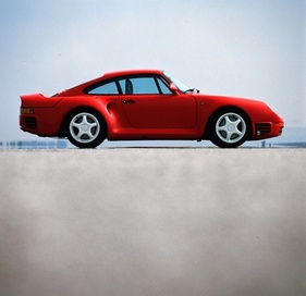 Porsche 959 (1987) – Im Profil wird die Ähnlichkeit mit dem 911 am deutlichsten. Die Form der Türen ist identisch