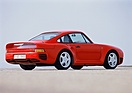 Porsche 959 S (1987) – durch die seitlichen Luftauslässe im Heck entweicht die Abwärme der Ladeluftkühler