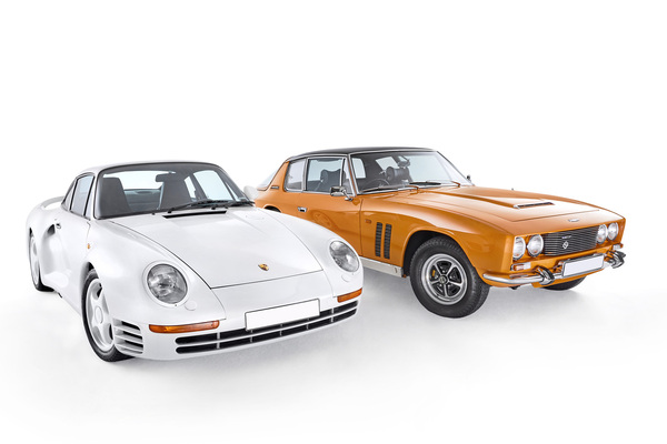 Image: Porsche 959 S from 1987 and Jensen FF from 1969 - figureheads of the "4x4 Performance" special show at the Bremen Classic Motorshow 2026