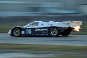 Porsche 962 (1985) - Der Löwenbräu Porsche 962 vom Holbert Racing mit Al Holbert und Derek Bell holten den Gesamtplatz 2! (12 Stunden von Sebring 1985)