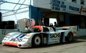 Porsche 962 (1986) - Der Joest Porsche 962 gefahren von Gianpiero Moretti musste wegen Motorschaden frühzeitig aufgeben (12 Stunden von Sebring 1986)