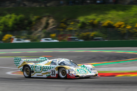Porsche 962 (1989) Tic Tac an der Spa Classic 2015 im Feld der Gruppe C Fahrzeuge