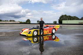 Porsche 962 C (1987) – Armin Burger verdeckt die Startnummer.