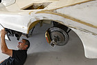 Image: Porsche 962 C (1987) - Traugott Brecht begins dismantling the 962 C.