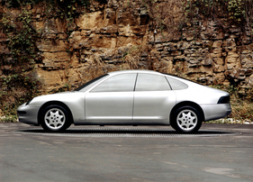 Porsche 989 (1989) – Seitenansicht eines Formfindungsmodells Porsche 989 (1989) – Seitenansicht eines Formfindungsmodells