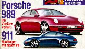 Dem tatsächlichen Entwurf immer näher kommend, schürte die deutsche Presse die Begeisterung für den viertürigen Porsche... und einen 911 mit V8