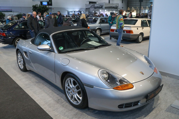 Porsche Boxster 986 (1997) - nur 24'000 km Laufleistung, angeboten für EUR 29'900 - Bremen Classic Motorshow 2023