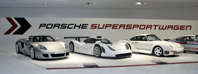Porsche Carrera GT (2003) - zusammen mit GT1 und 959 S - gezeigt in der Porsche-Sonderschau "Supersportwagen" (2003)