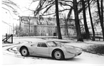 Porsche Carrera GTS Typ 904 (1963) – der Prototyp im Schnee, November 1963