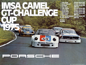 Porsche Carrera RSR's am IMSA Camel GT-Challenge Cup 1975