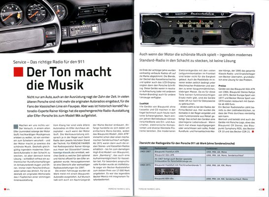 Bild Porsche Fahrer 2/2014 - das richtige Autoradio