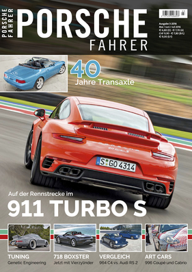 Image for article New on newsstands - Porsche Driver 3/2016: 40 years of transaxle, Porsche 911 Turbo S, 996, tuning, Valentin Schäffer,...