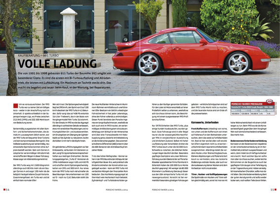 Bild Porsche Fahrer 4/2014 - Kaufberatung Porsche 993 Turbo
