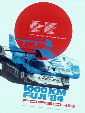 Porsche Plakat: 1000 KM Fuji (1984)