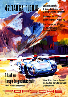 Porsche Plakat: 42. Targa Florio (1958)